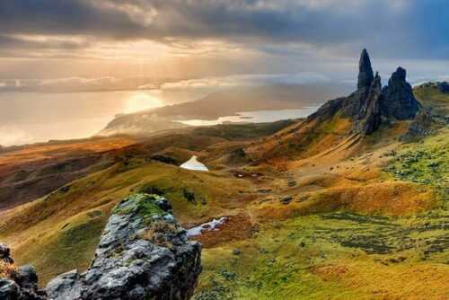 sunset view in wales