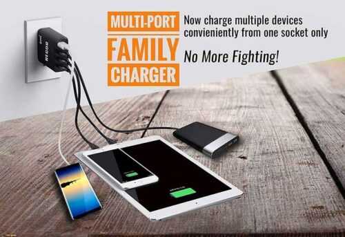 4 Port USB Wall Charger